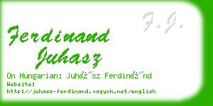 ferdinand juhasz business card